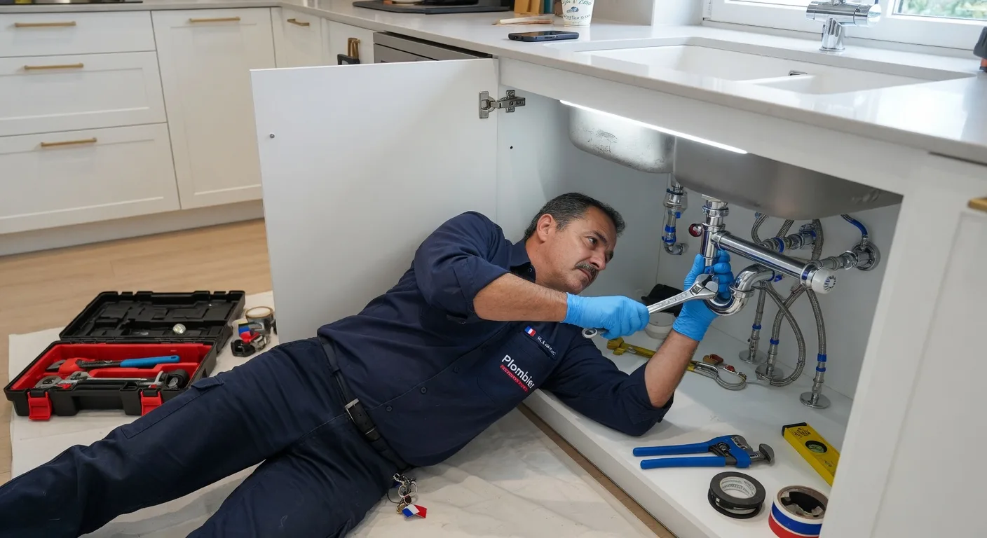 Plombier AquaPro au travail